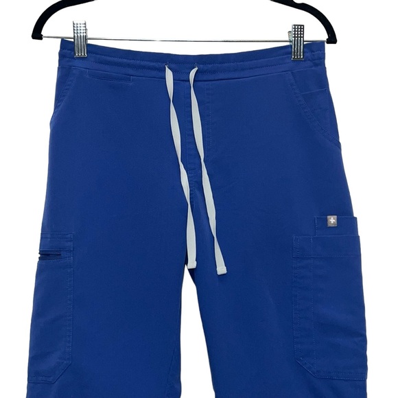 FIGS Blue Scrub Pants Bottoms Comfort Stretch 4 Pocket Size Small - Picture 4 of 11